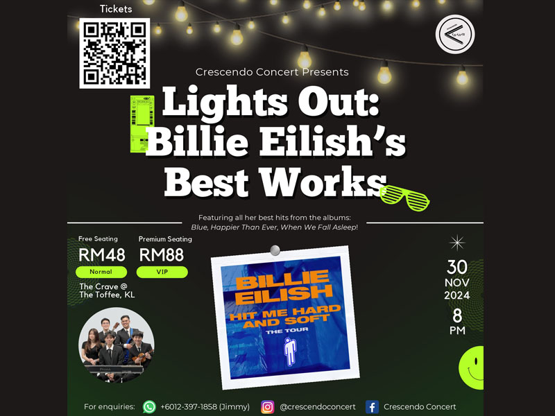 Lights Out: Billie Eilish's Best Works by Crescendo Concert, 30 Nov 2024